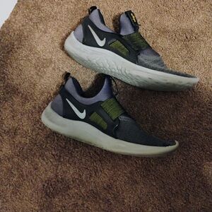 Nike Gray and Green Athletic Shoes